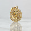 Dije Medalla Letra W 4.85g / 1 1/4 in Oro Amarillo 18K
