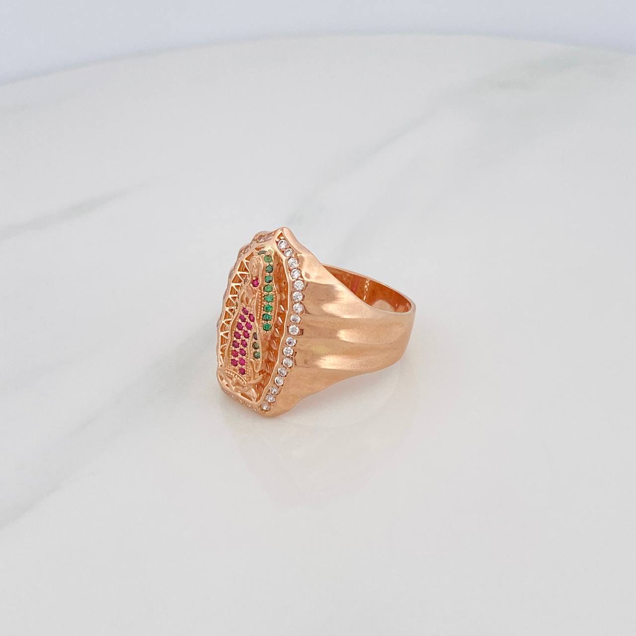 Virgin Guadalupe Ring 9g / T12 18K Rose Gold