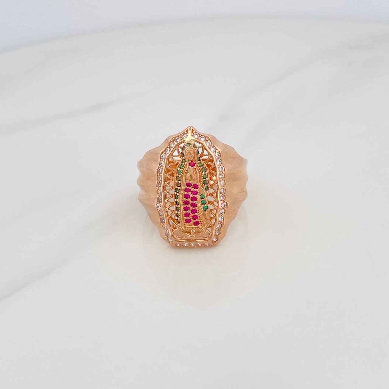 Virgin Guadalupe Ring 9g / T12 18K Rose Gold