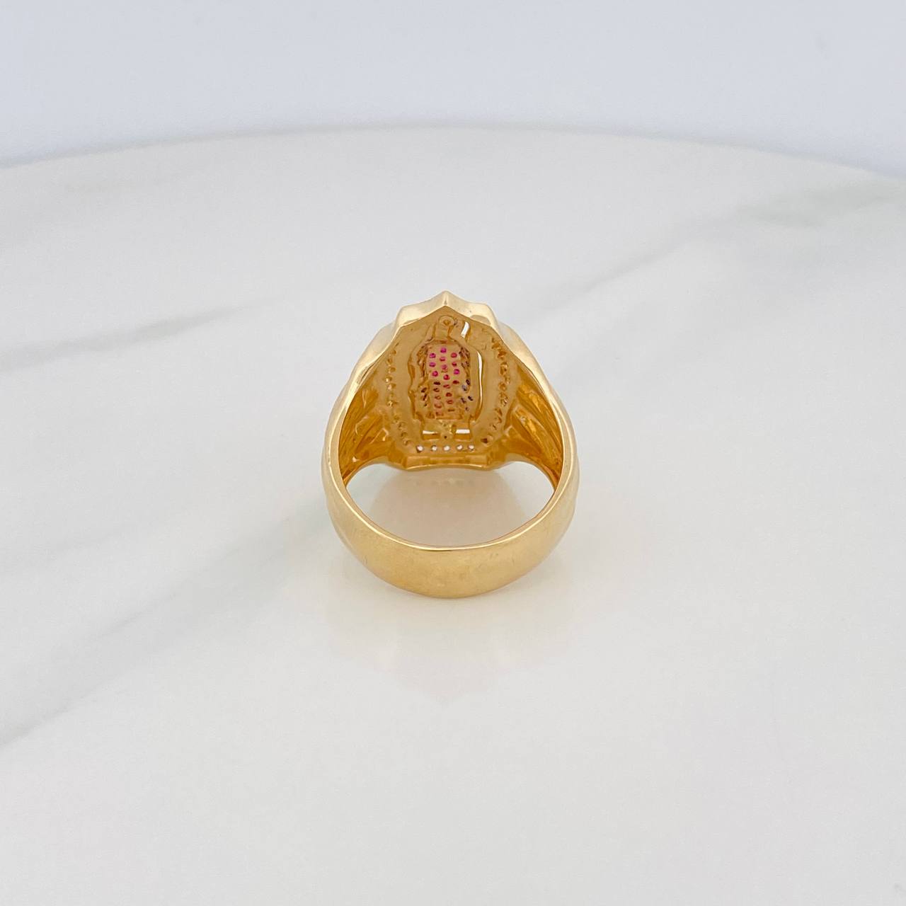 Virgin Guadalupe Ring 12.15g / Size 11 1/4 Yellow Gold 18K
