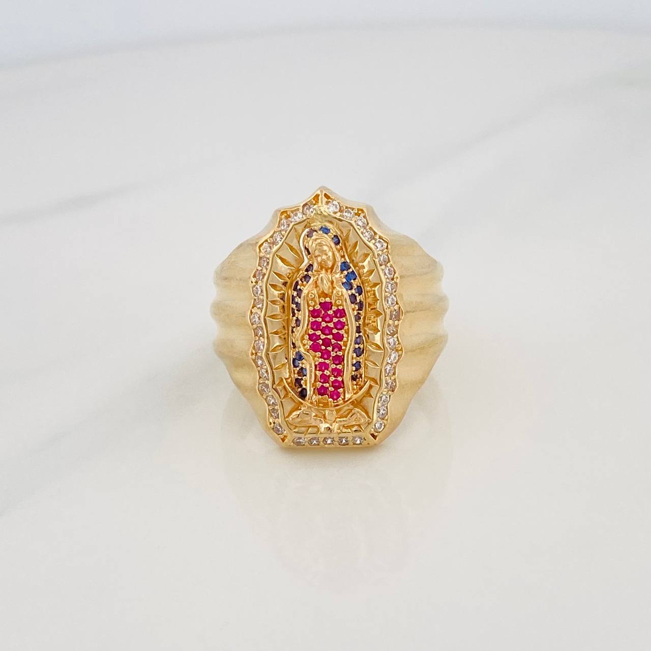 Virgin Guadalupe Ring 12.15g / Size 11 1/4 Yellow Gold 18K