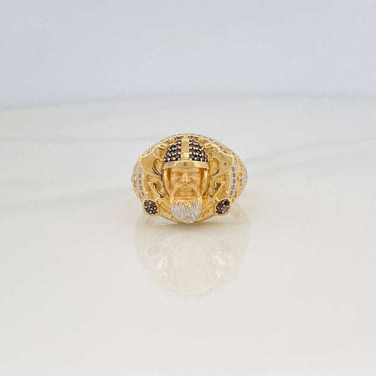 Viking Ring 14g / Size 11 1/2 Three Golds 18K