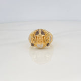 Viking Ring 14g / Size 11 1/2 Three Golds 18K