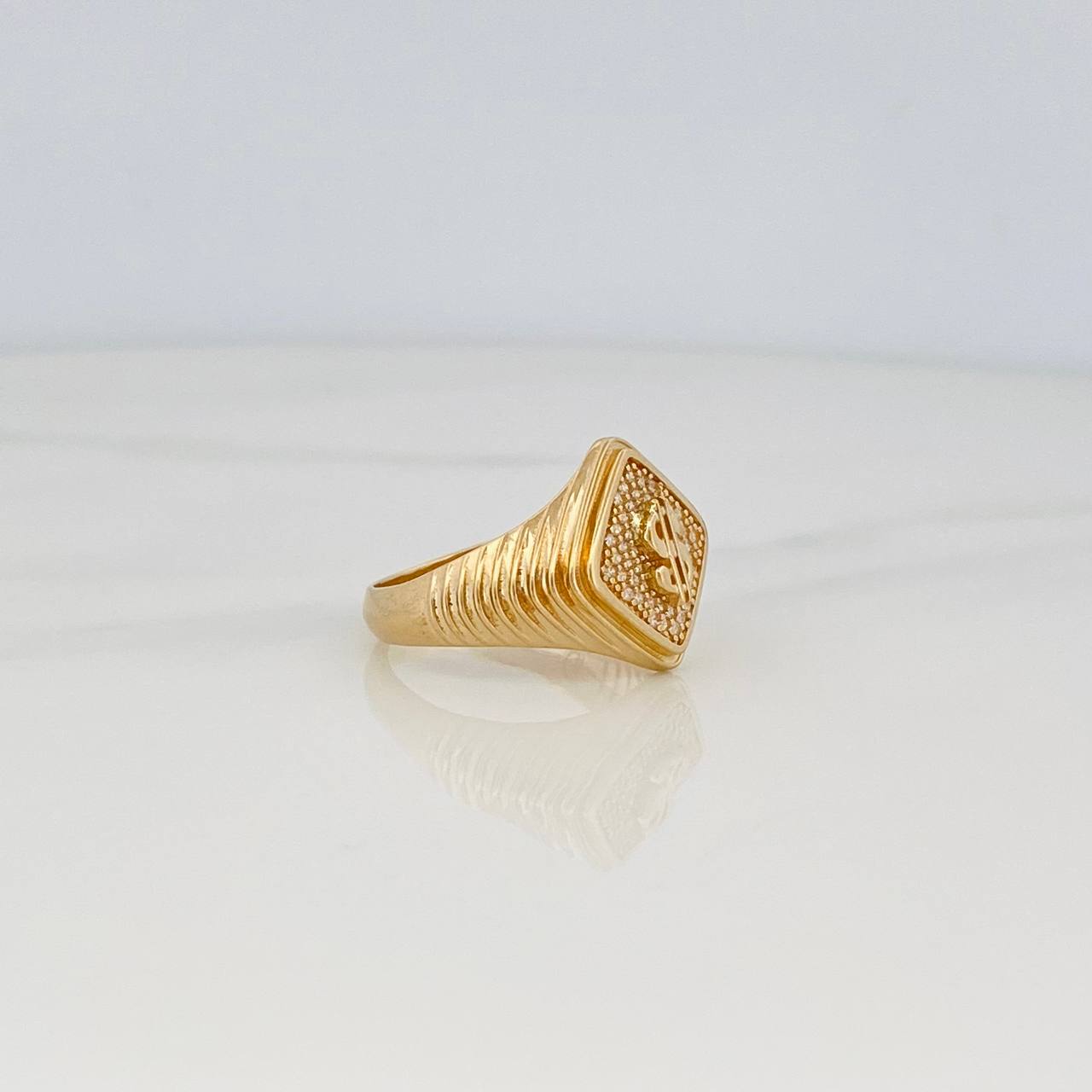 Anillo Signo Peso 6.55g / T9 1/4 Oro Amarillo 18K