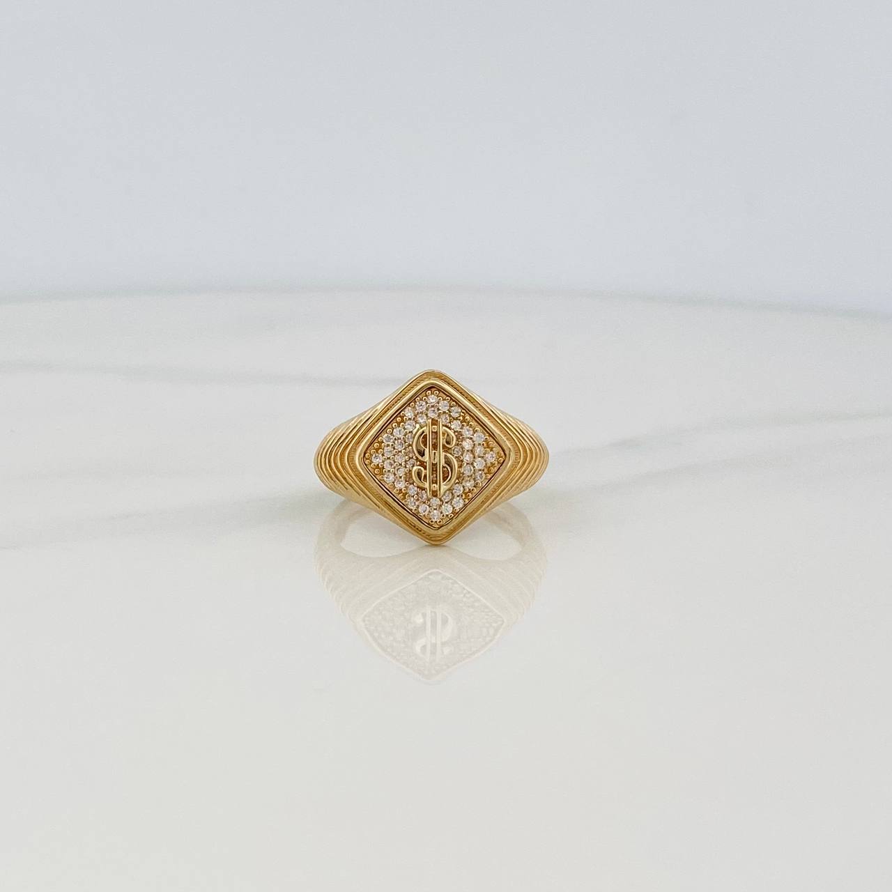Anillo Signo Peso 6.55g / T9 1/4 Oro Amarillo 18K