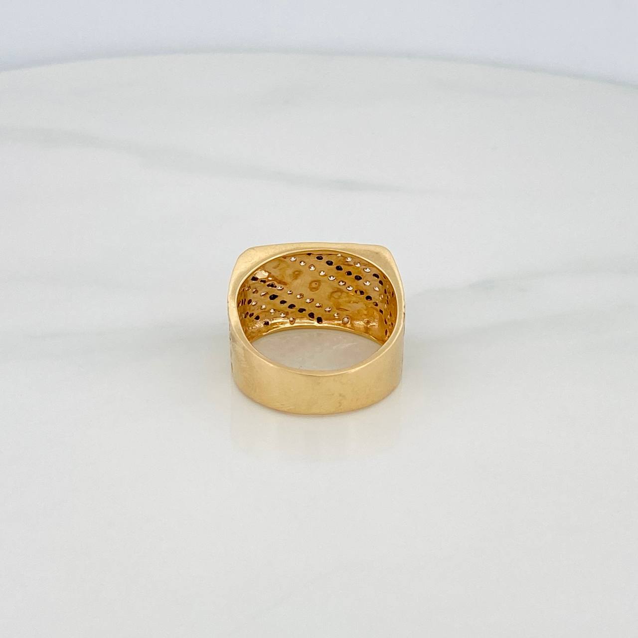 Tribal Ring 7.15g / T9 Two-Tone Black Yellow 18K Gold
