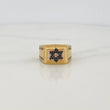 Star of David Ring 8.35g / T10 Two-Tone Black Yellow 18K Gold