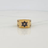 Star of David Ring 8.35g / T10 Two-Tone Black Yellow 18K Gold