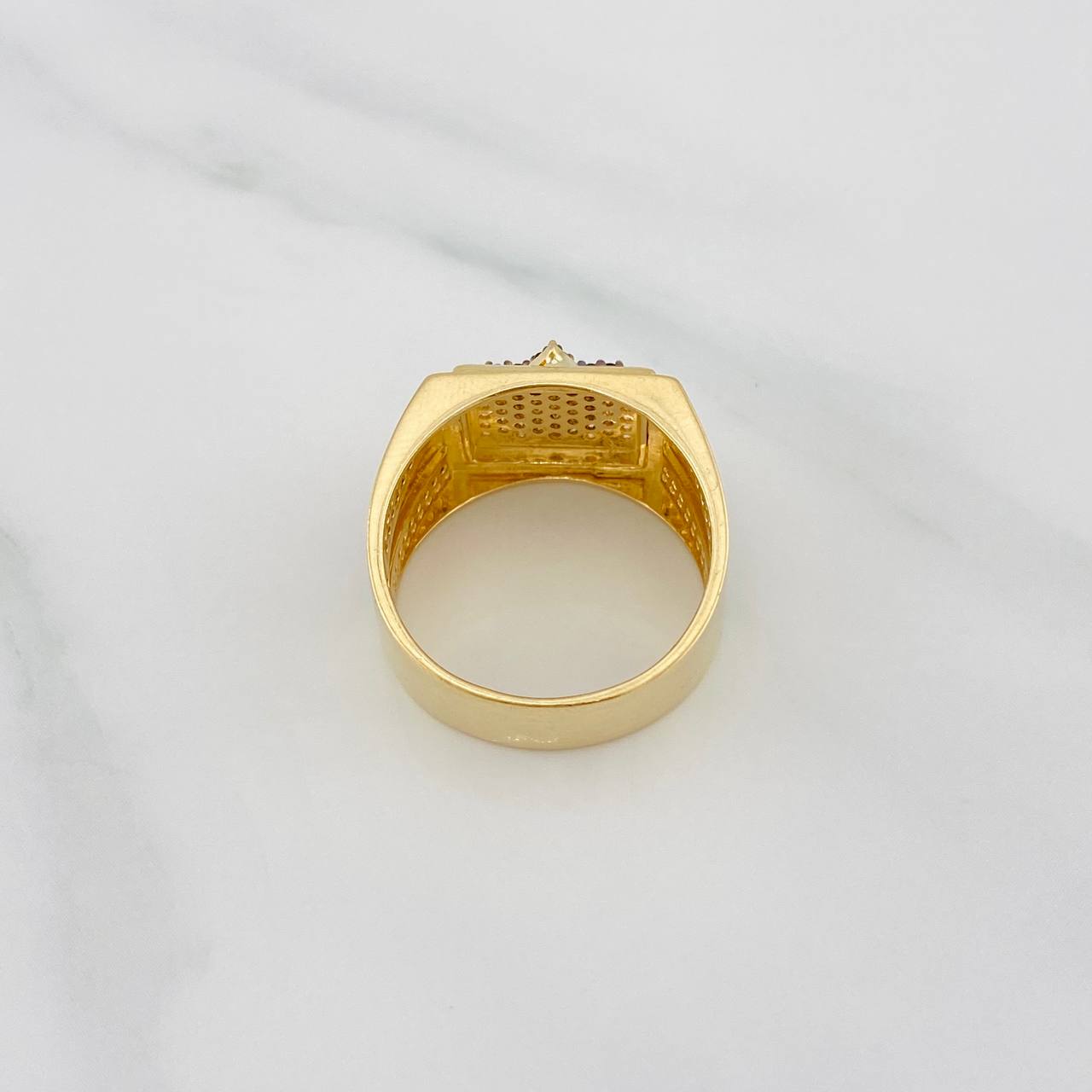 Star of David Ring 8.35g / T10 Two-Tone Black Yellow 18K Gold