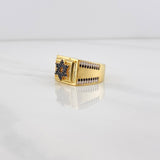 Star of David Ring 8.35g / T10 Two-Tone Black Yellow 18K Gold