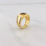 Star of David Ring 8.35g / T10 Two-Tone Black Yellow 18K Gold