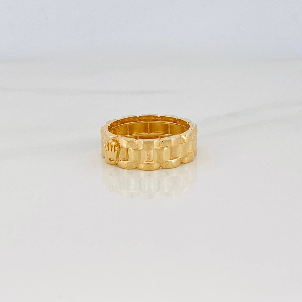 Anillo Correa Corona 5.85g / T10 Oro Amarillo 18K