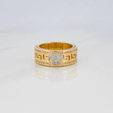 Medusa Ring 13.7g / Size 10 3/4 Two-Tone Yellow White Gold 18K