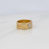Medusa Ring 13.7g / Size 10 3/4 Two-Tone Yellow White Gold 18K