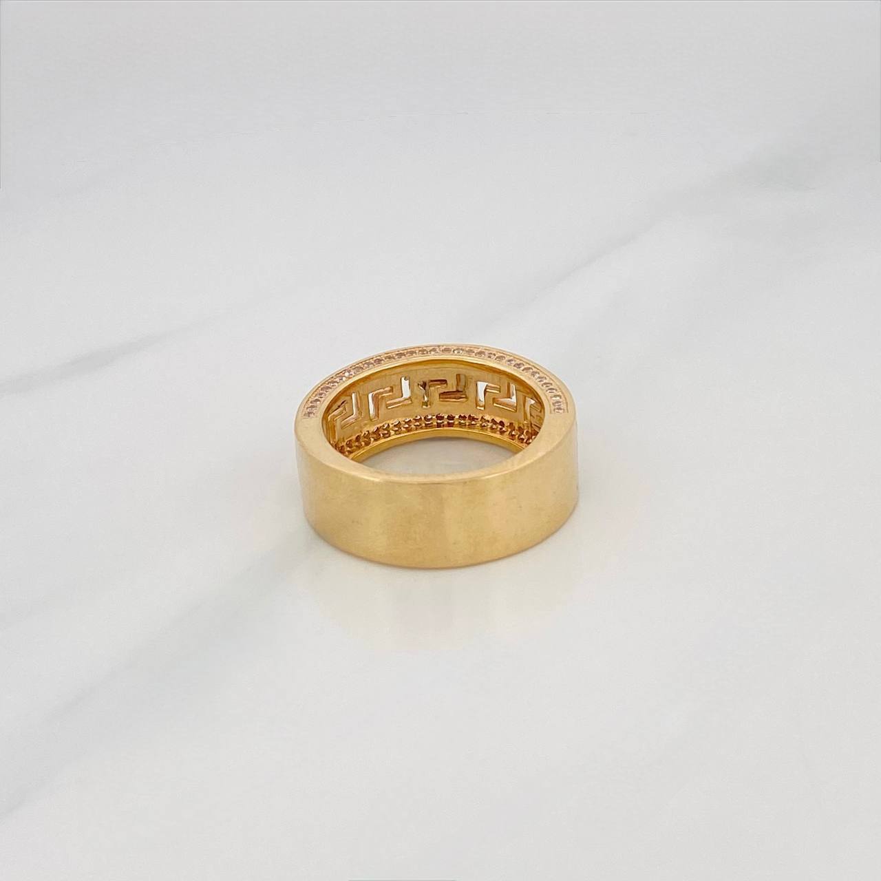 Medusa Ring 13.7g / Size 10 3/4 Two-Tone Yellow White Gold 18K
