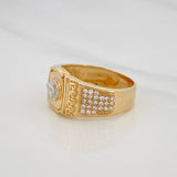 Anillo Medusa 8.35g / T10 1/4 Dos Oros Amarillo Blanco 18K