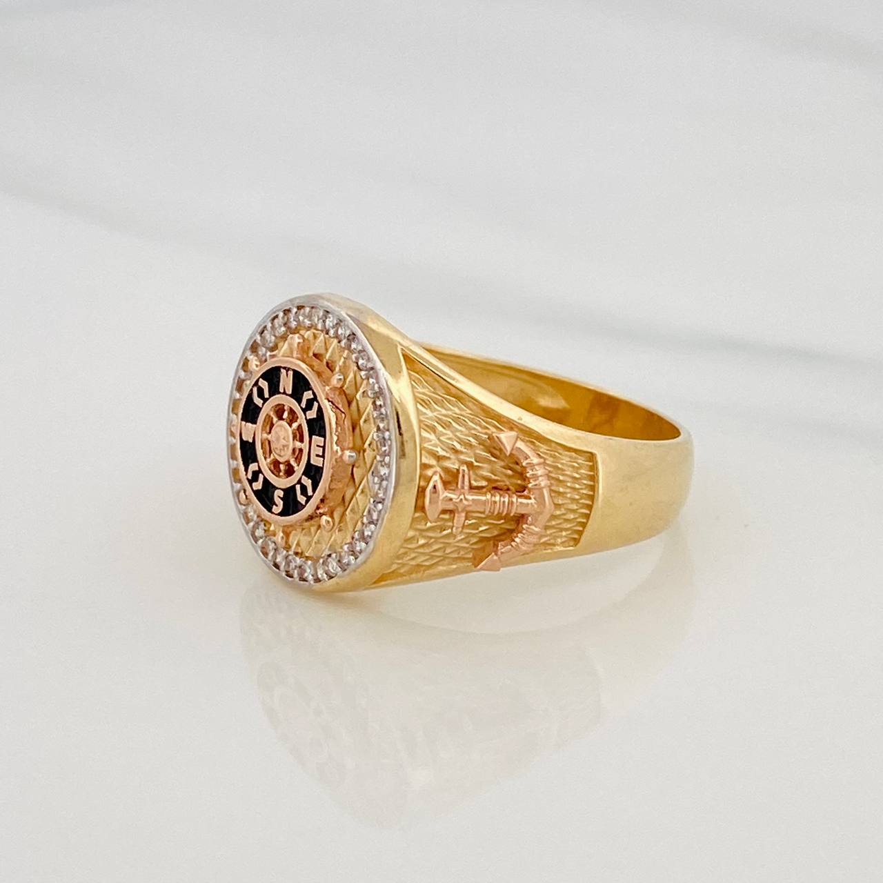 Compass Ring 8.5g / T10 1/4 Three Golds 18K