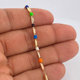 Tobillera Barril 3.15gr / 9 3/4 in / Tres Oros 18K $