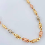 Cadena Rustica Barril 14.35gr / 24 1/2 in / Tres Oros 18K $