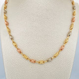 Cadena Rustica Barril 14.35gr / 24 1/2 in / Tres Oros 18K $