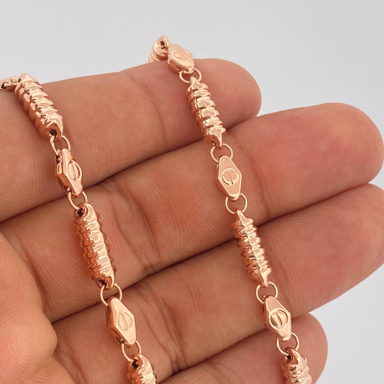 Cadena Barril 19.2gr / 28 1/4 in / Oro Rosa 18K $