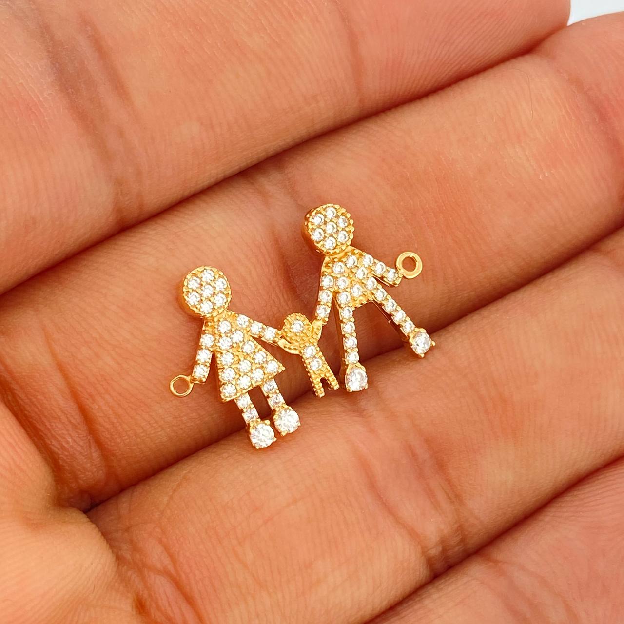 Herraje Familia 1.65gr / 1 in / Oro Amarillo 18K $