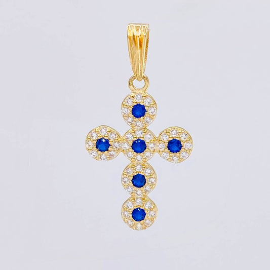 Dije Cruz Tupida 1.6 g / 1 in Oro Amarillo 18K