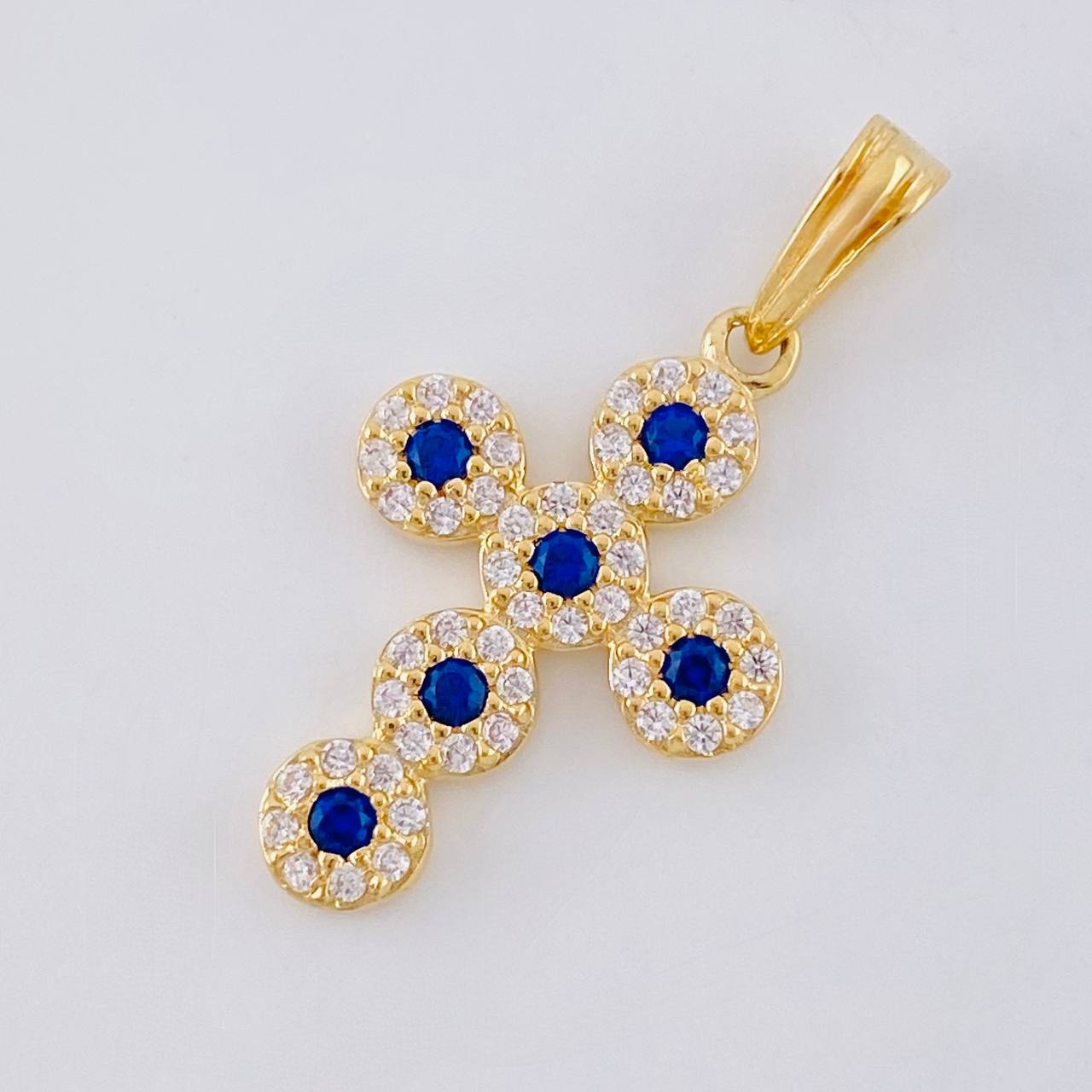 Dije Cruz Tupida 1.6 g / 1 in Oro Amarillo 18K