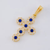 Dije Cruz Tupida 1.6 g / 1 in Oro Amarillo 18K
