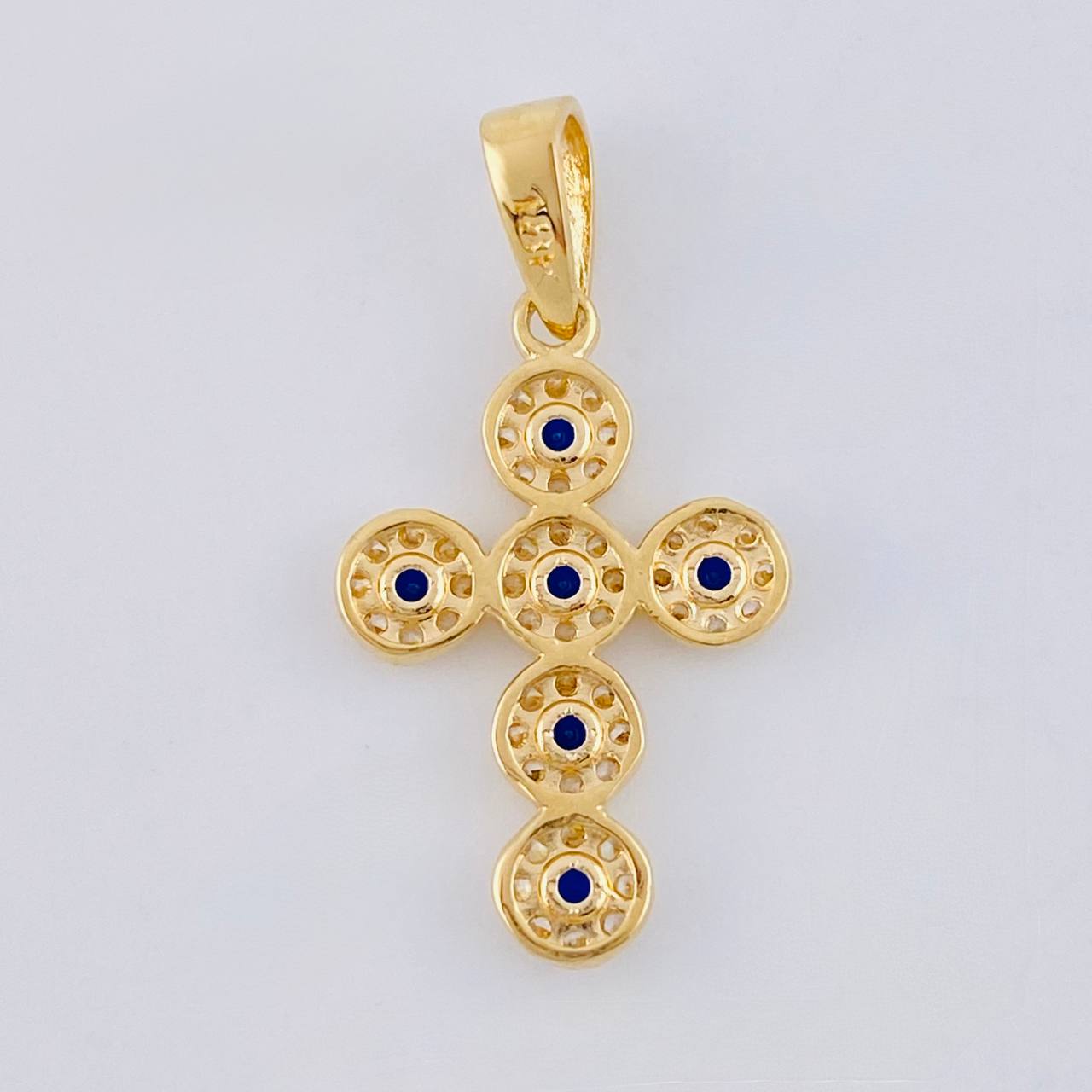 Dije Cruz Tupida 1.6 g / 1 in Oro Amarillo 18K