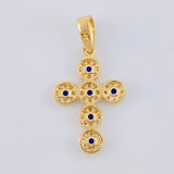 Dije Cruz Tupida 1.6 g / 1 in Oro Amarillo 18K
