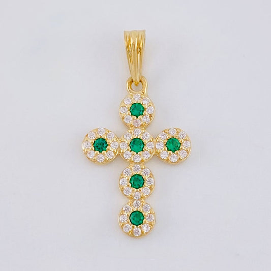 Dije Cruz Tupida 1.6 g / 1 in Oro Amarillo 18K