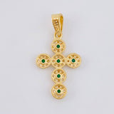 Pendant Dense Cross 1.6 g / 1 in Yellow Gold 18K