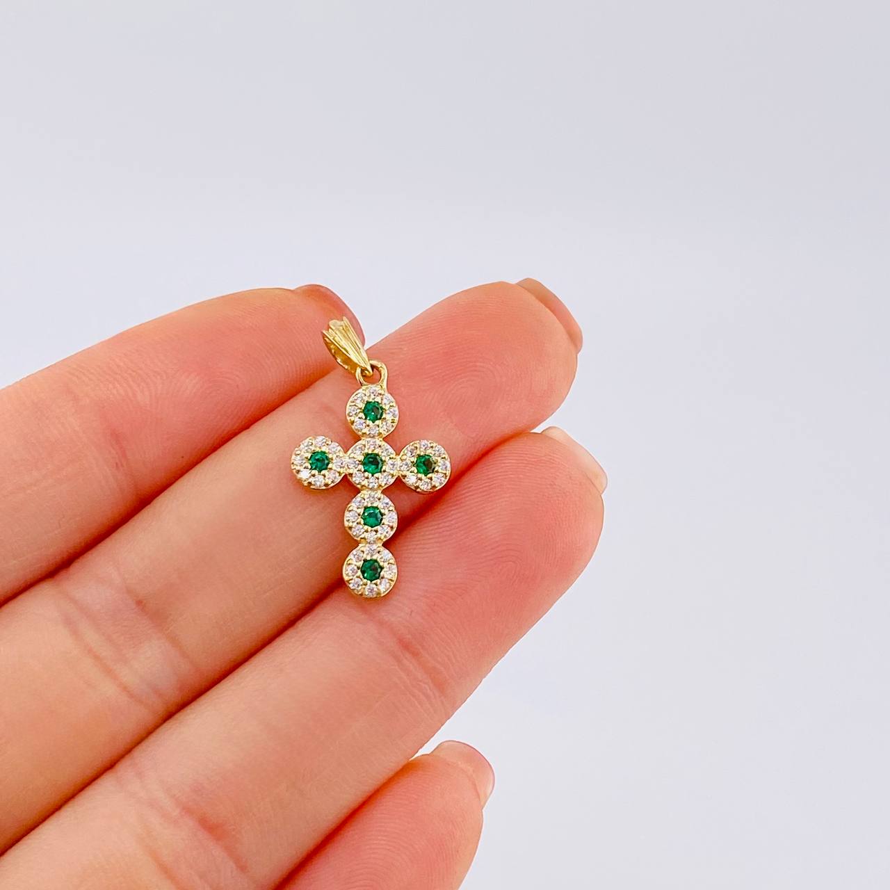 Pendant Dense Cross 1.65 g / 1 in 18K Yellow Gold