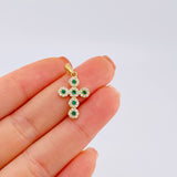 Pendant Dense Cross 1.6 g / 1 in Yellow Gold 18K