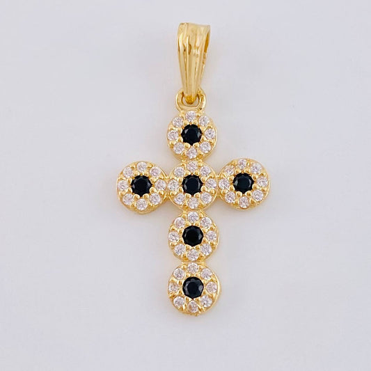 Dije Cruz Tupida 1.6 g / 1 in Oro Amarillo 18K