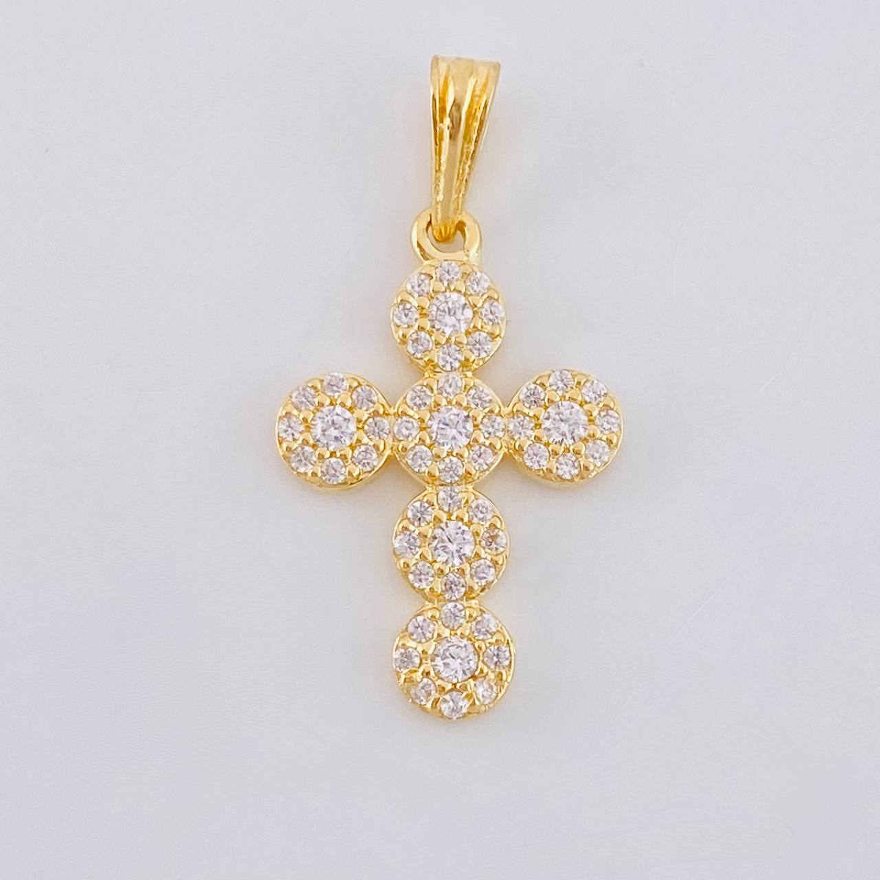 Dije Cruz Tupida 1.75 g / 1 in Oro Amarillo 18K