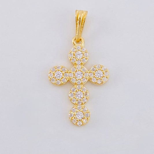 Dije Cruz Tupida 1.75 g / 1 in Oro Amarillo 18K