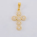 Dije Cruz Tupida 1.75 g / 1 in Oro Amarillo 18K