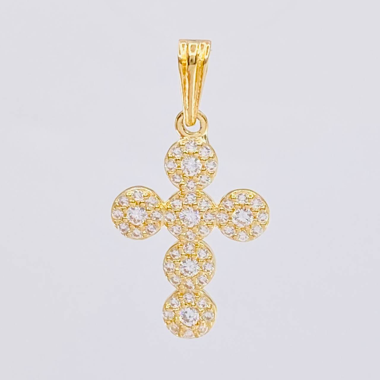 Dije Cruz Tupida 1.75 g / 1 in Oro Amarillo 18K