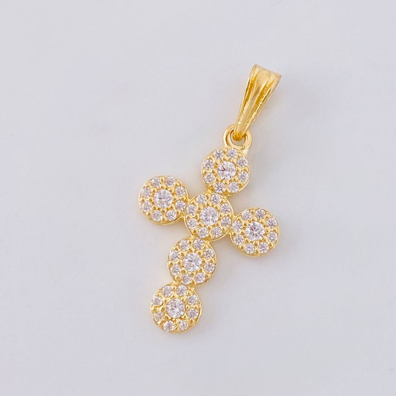 Dije Cruz Tupida 1.75 g / 1 in Oro Amarillo 18K