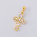 Dije Cruz Tupida 1.75 g / 1 in Oro Amarillo 18K