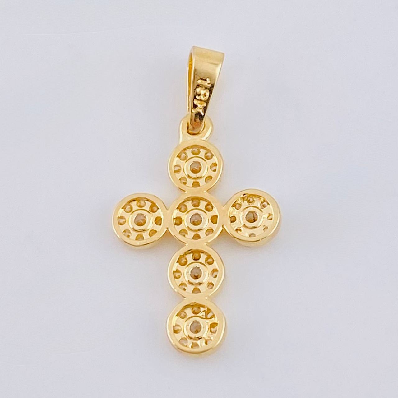 Dije Cruz Tupida 1.75 g / 1 in Oro Amarillo 18K