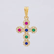 Pendant Dense Cross 1.5 g / 2.5 cm Yellow Gold 18K