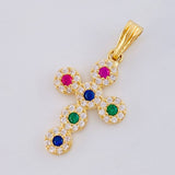 Pendant Dense Cross 1.5 g / 2.5 cm Yellow Gold 18K