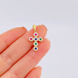 Pendant Dense Cross 1.5 g / 2.5 cm Yellow Gold 18K