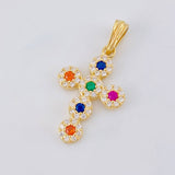 Pendant Dense Cross 1.5 g / 2.5 cm Yellow Gold 18K