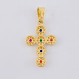 Pendant Dense Cross 1.5 g / 2.5 cm Yellow Gold 18K
