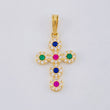 Pendant Dense Cross 1.6 g / 2.5 cm Yellow Gold 18K