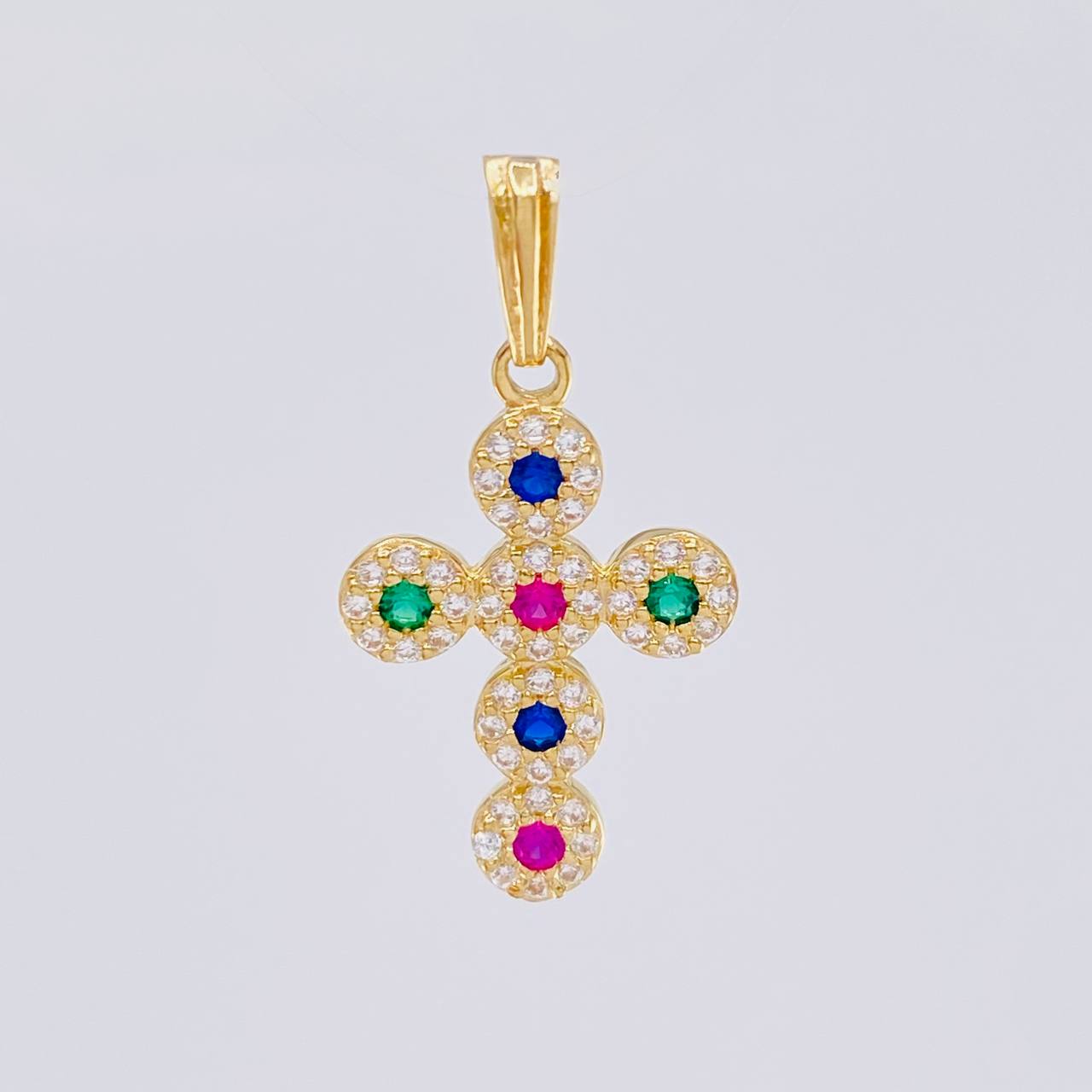 Pendant Dense Cross 1.6 g / 2.5 cm Yellow Gold 18K